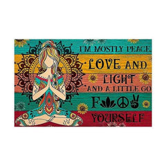 I'm Mostly Peace Love and Light Wall Art