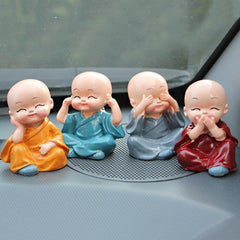 Little Monk Figurines 4pc Set