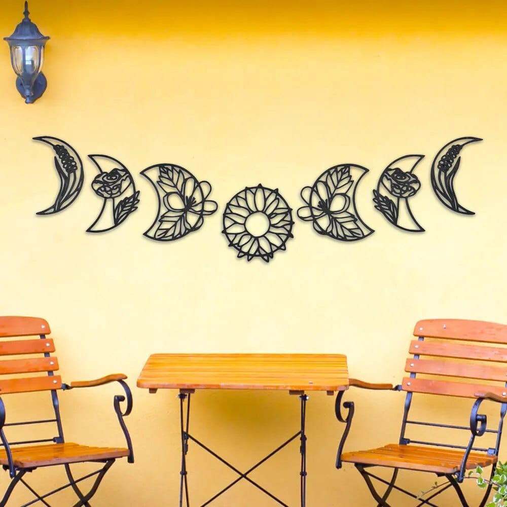 Moon Phase Boho Wall Decor 7pcs