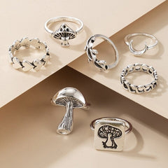Mushroom Ring Set 7pcs