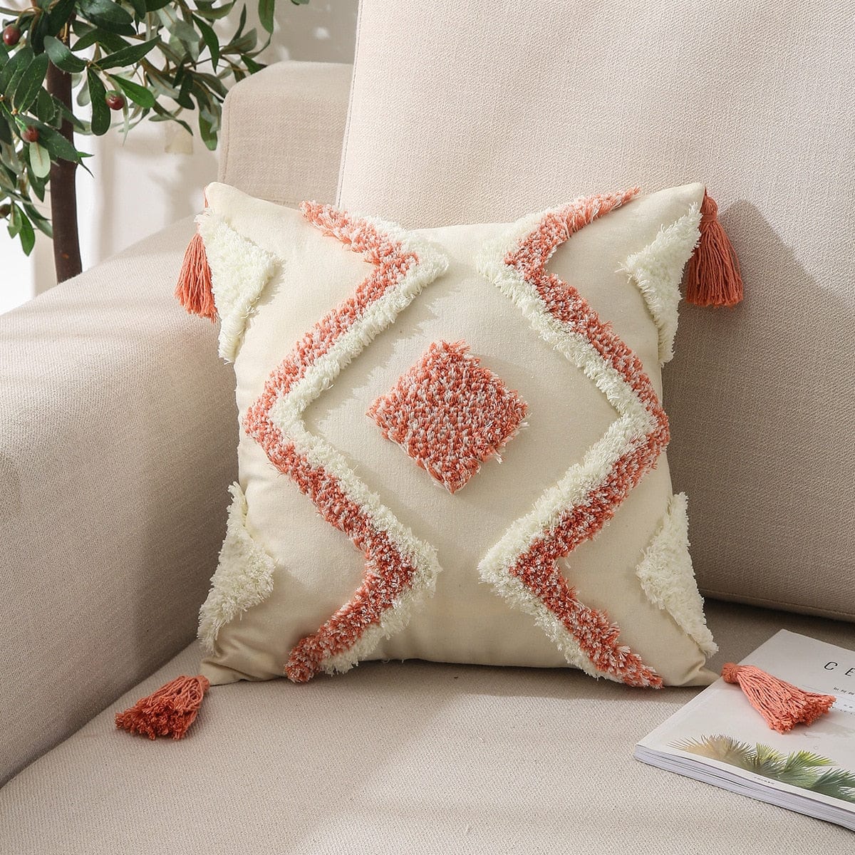 Geometric Tufted Cushion Covers