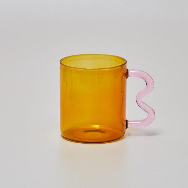 Handmade Wavy Ear Glass Mugs