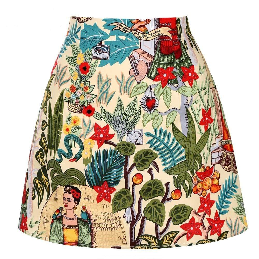 Mexican Artist A-Line Skirt