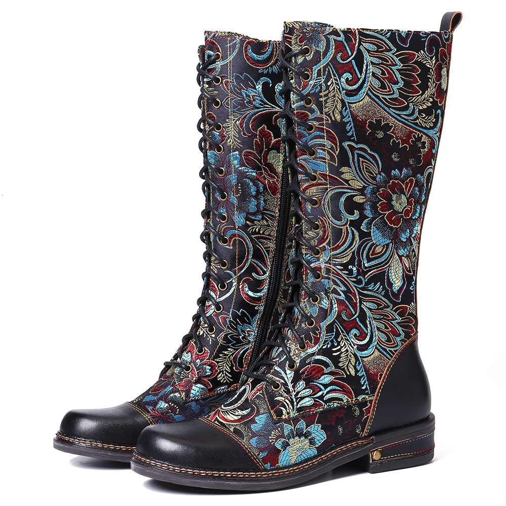 Iris Floral Boots