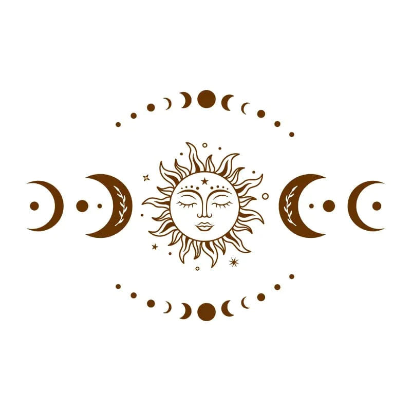 Mystical Sun And Moon Wall Stickers