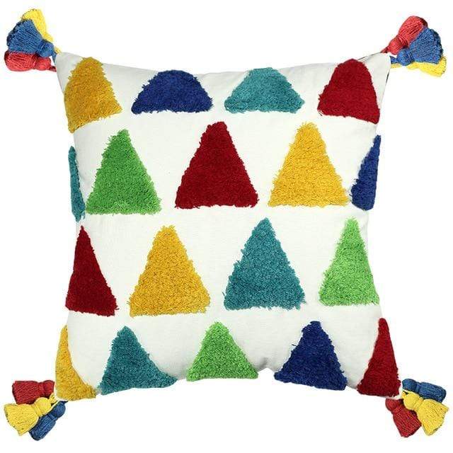 Rainbow Embroidered Cushion Cover