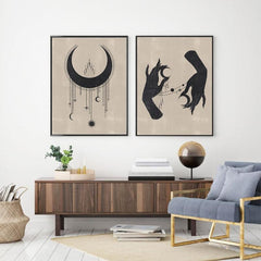 Minimalistic Moon Design Wall Decor