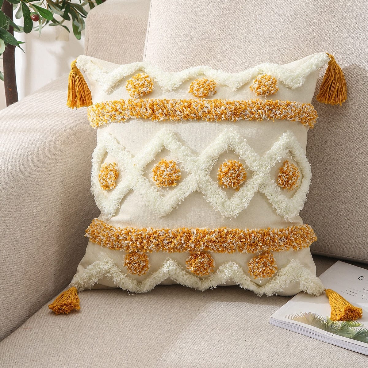 Geometric Tufted Cushion Covers