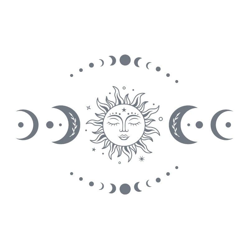 Mystical Sun And Moon Wall Stickers