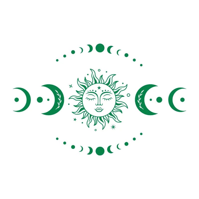 Mystical Sun And Moon Wall Stickers