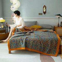 Kingsize Cotton Floral Bedspread