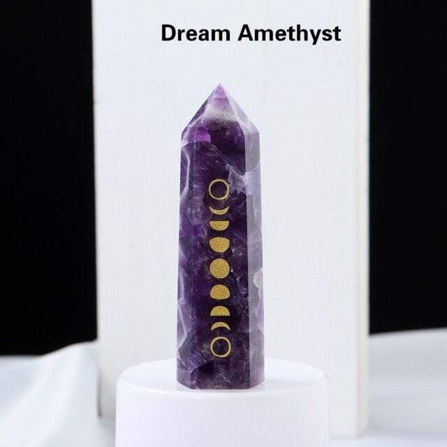Moon Phases Natural Crystal Wands