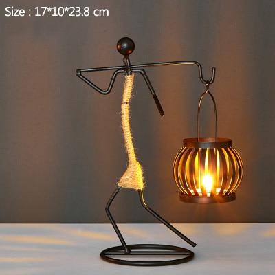 Handmade Figurines Metal Candlesticks