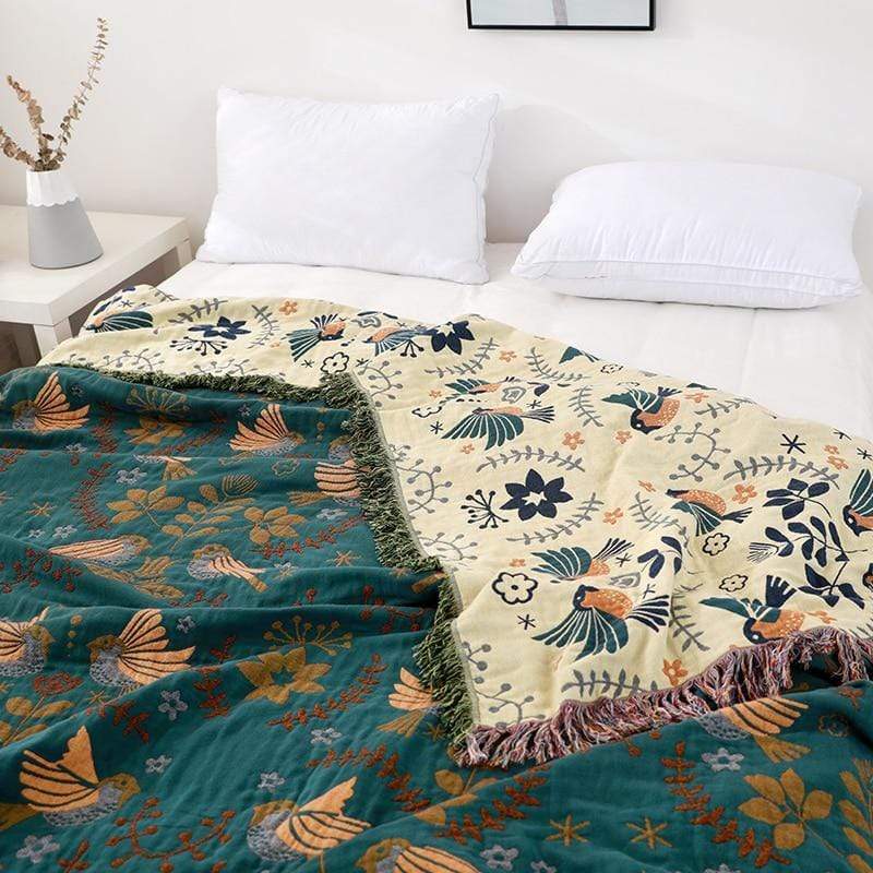 Flock of Birds Summer Throw Blanket