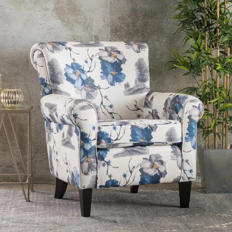 Floral Print Armchair