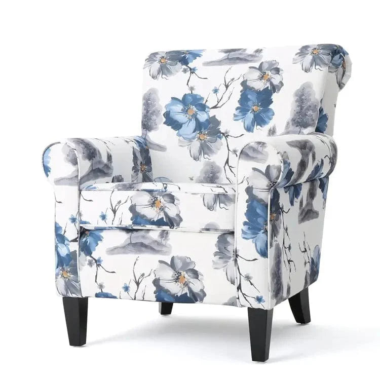 Floral Print Armchair