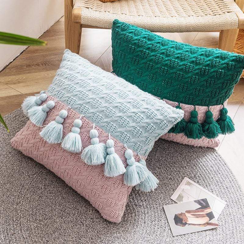 Freya Tasseled Knit Cushions