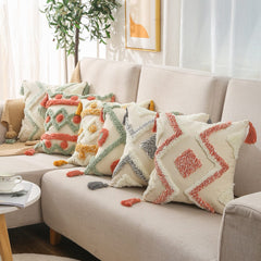 Geometric Tufted Cushion Covers