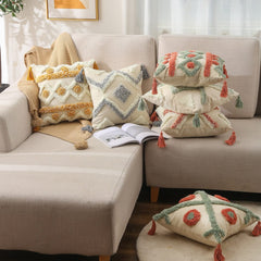 Geometric Tufted Cushion Covers