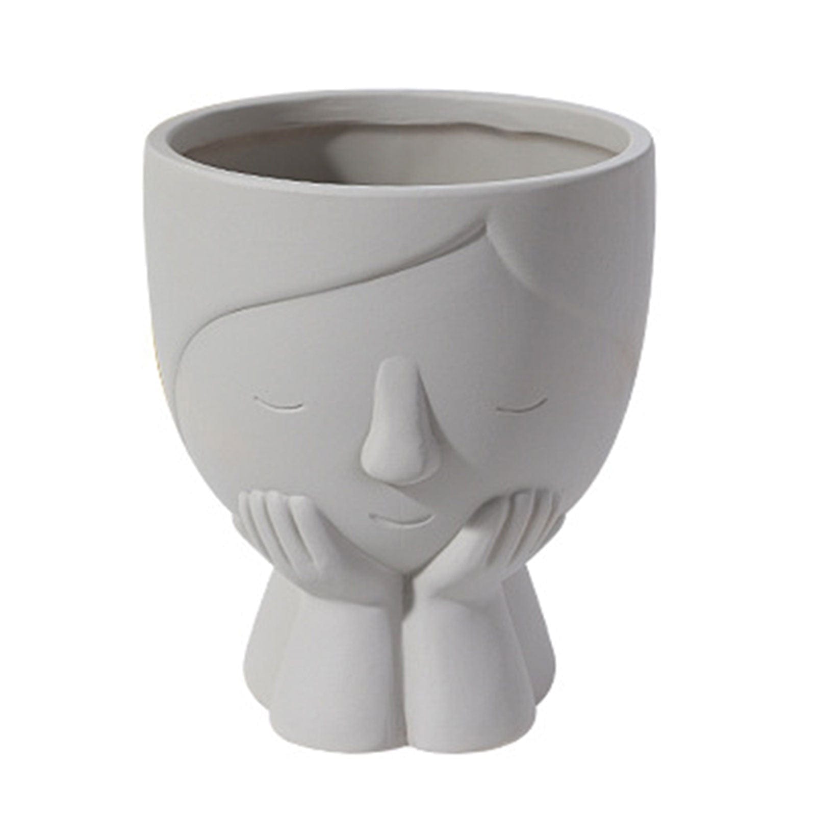 Little Girl Portrait Flower Pot