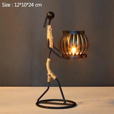 Handmade Figurines Metal Candlesticks