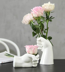 Hand Shaped Flower Vase