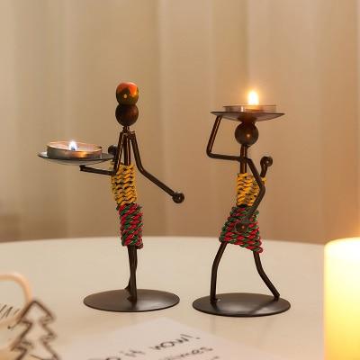 Handmade Figurines Metal Candlesticks