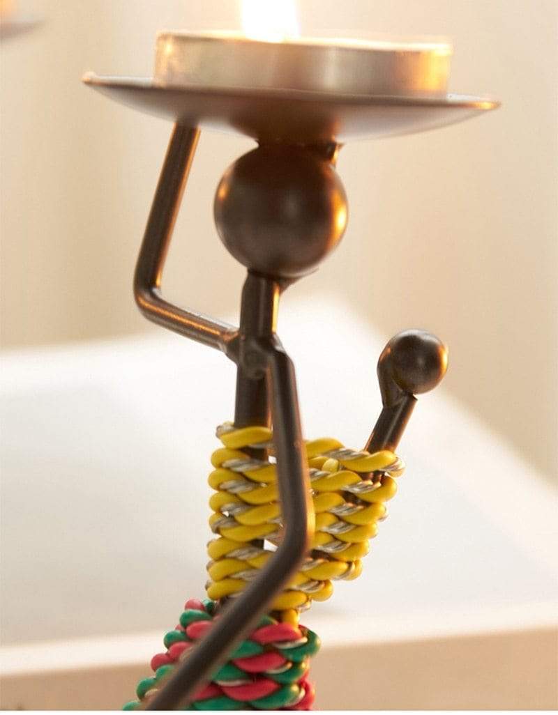 Handmade Figurines Metal Candlesticks