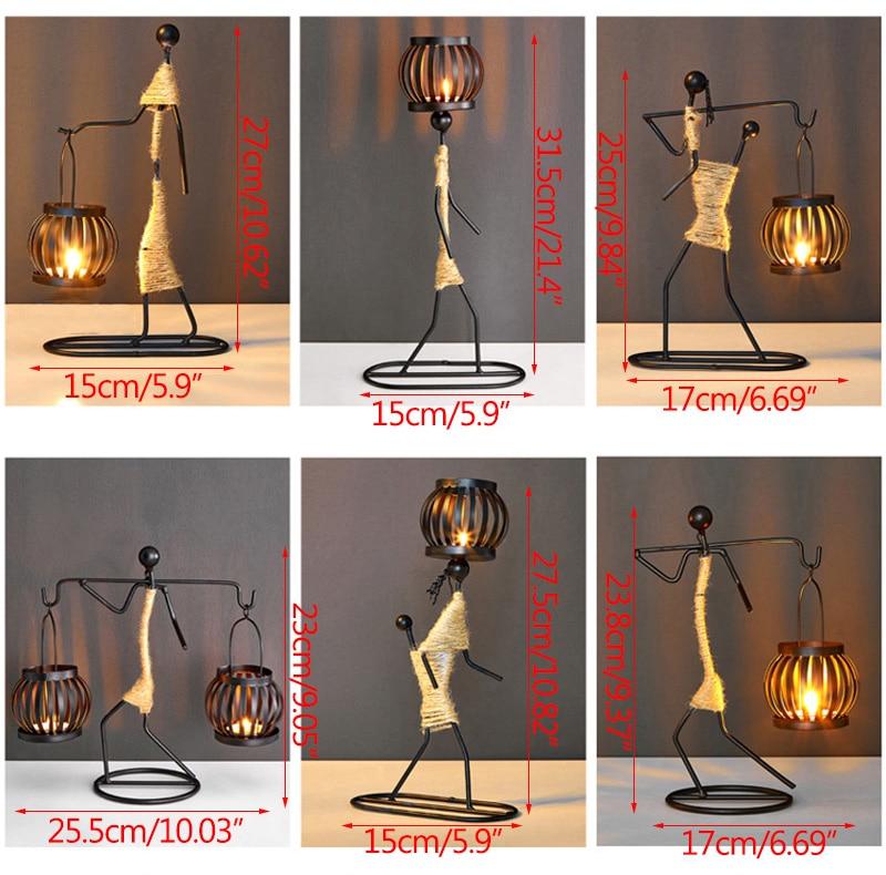 Handmade Figurines Metal Candlesticks