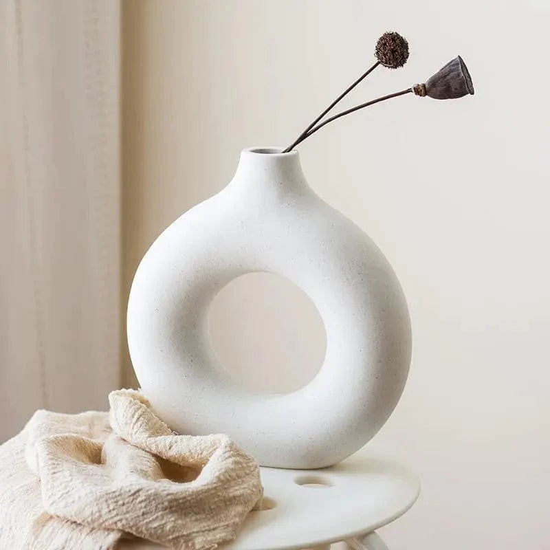 Hollow Minimalistic Ceramic Vase