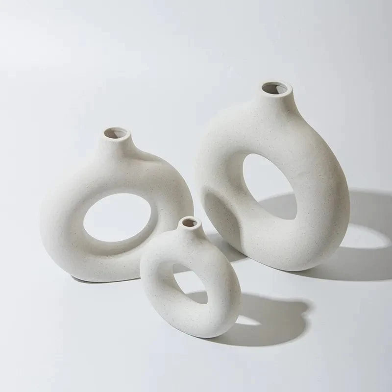 Hollow Minimalistic Ceramic Vase