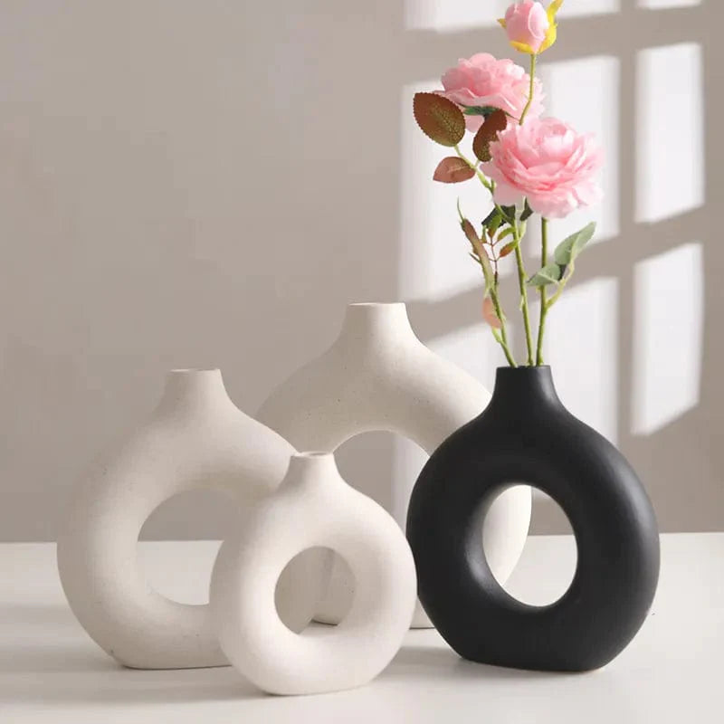 Hollow Minimalistic Ceramic Vase