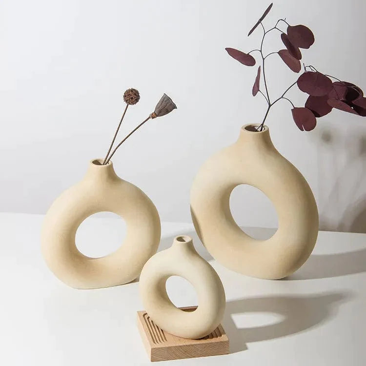 Hollow Minimalistic Ceramic Vase