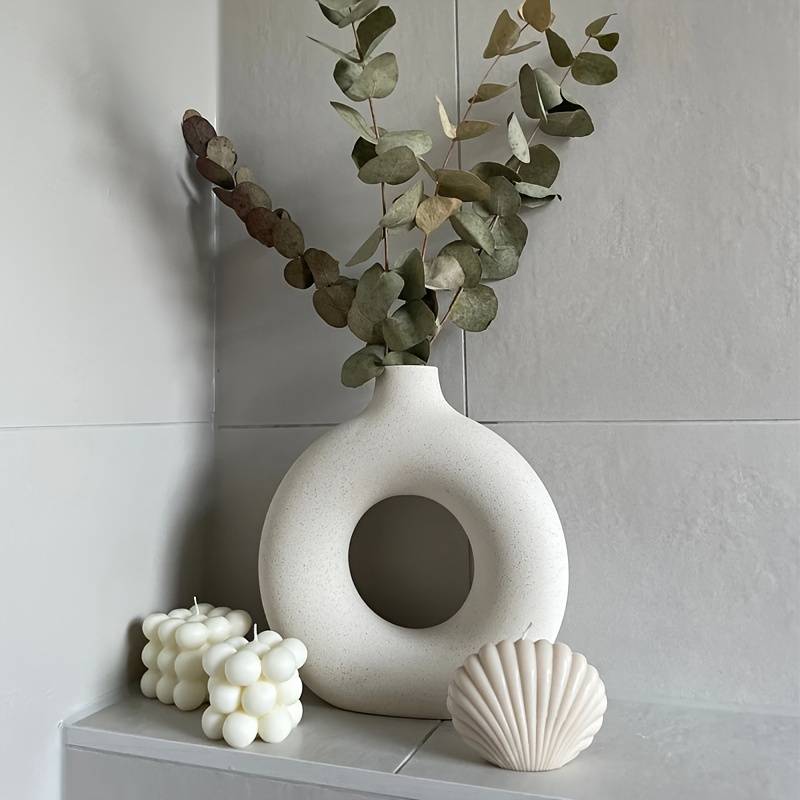 Hollow Minimalistic Ceramic Vase