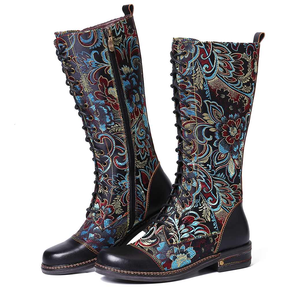 Iris Floral Boots