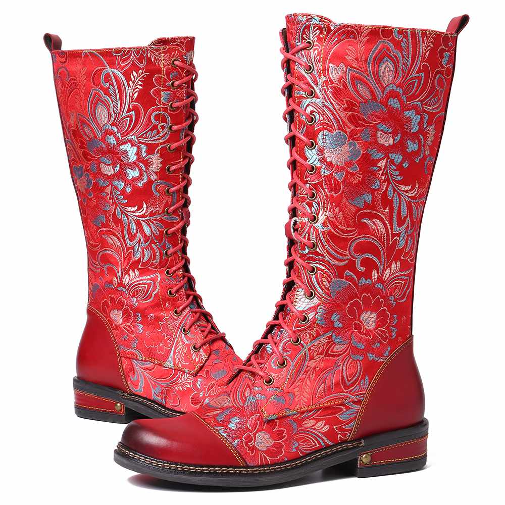 Iris Floral Boots