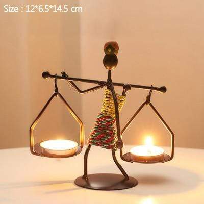 Handmade Figurines Metal Candlesticks