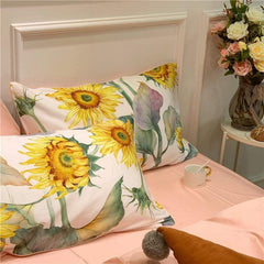 Leave Me in the Sunflowers Cotton Bedding Set