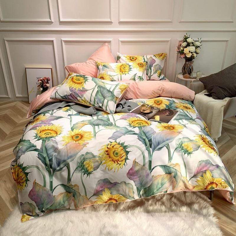 Leave Me in the Sunflowers Cotton Bedding Set