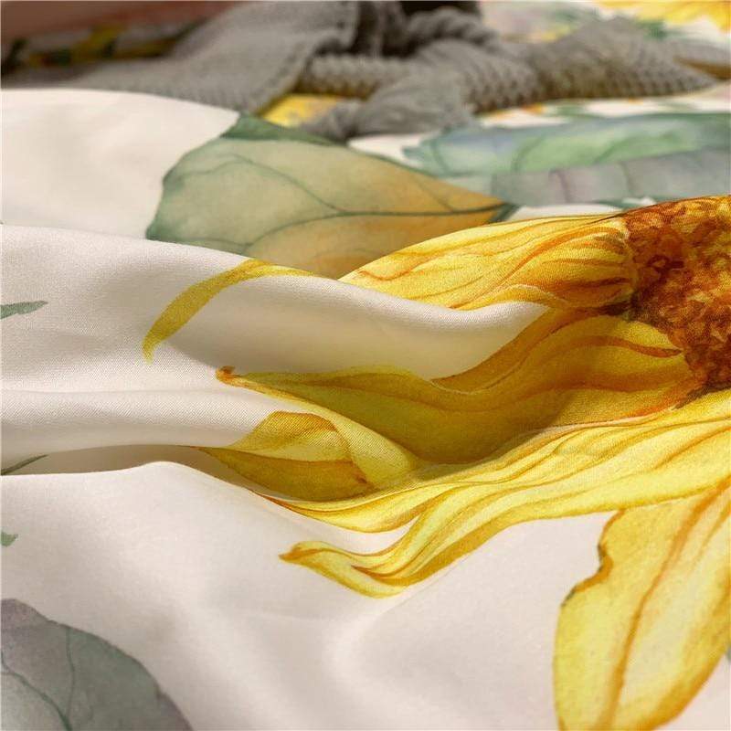 Leave Me in the Sunflowers Cotton Bedding Set