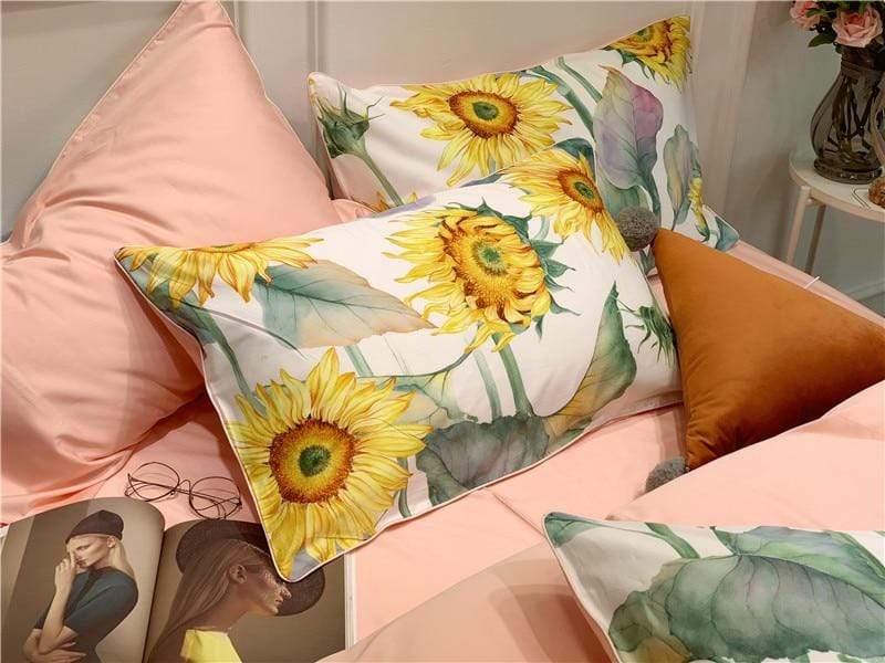 Leave Me in the Sunflowers Cotton Bedding Set