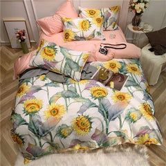 Leave Me in the Sunflowers Cotton Bedding Set