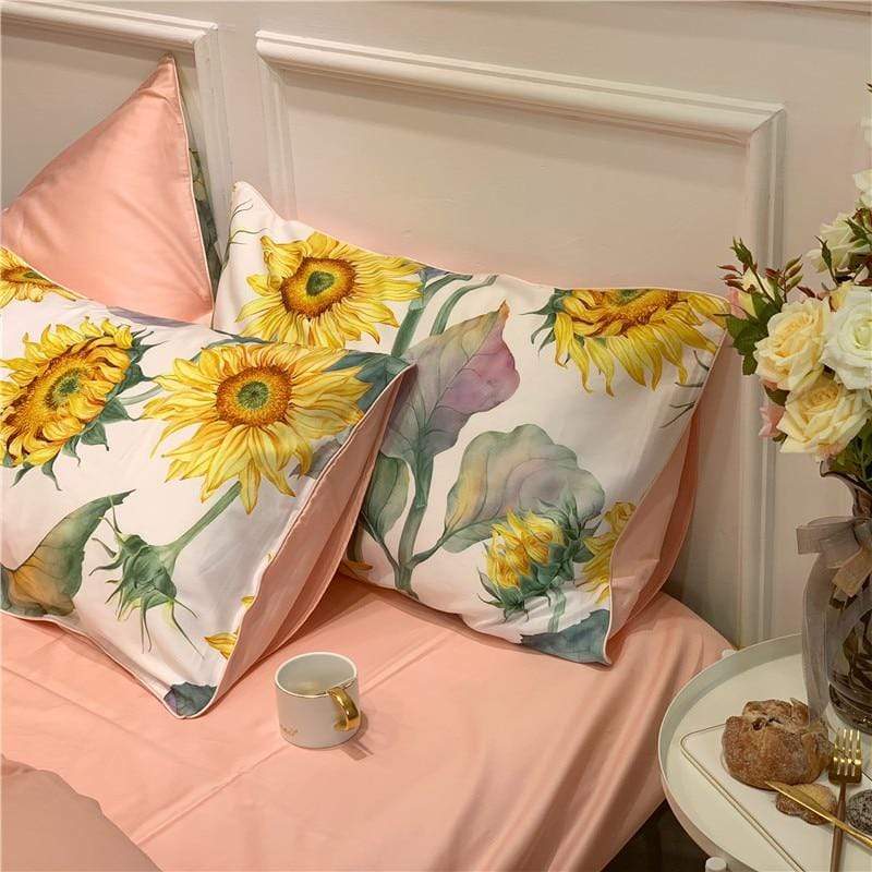 Leave Me in the Sunflowers Cotton Bedding Set