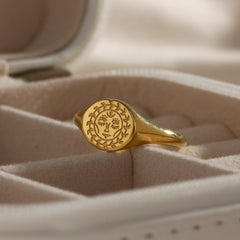 Love By The Moon Signet Ring