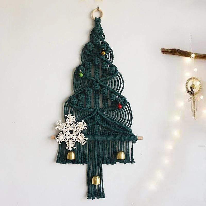 Macrame Christmas Tree Wall Hanging Decor