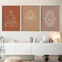 Mandala Buddha Lotus Canvas Posters