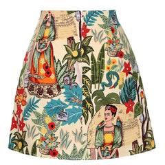 Mexican Artist A-Line Skirt