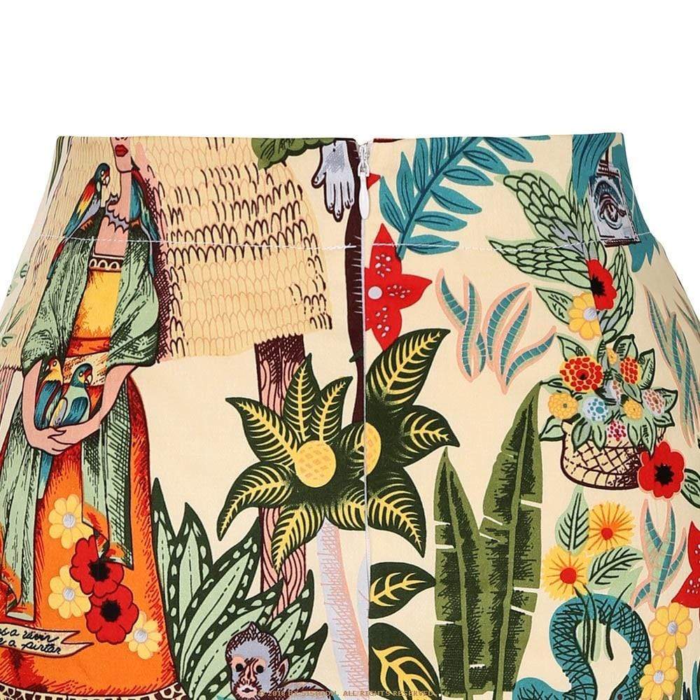 Mexican Artist A-Line Skirt