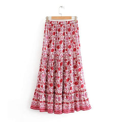 Milagros Floral Midi Skirt