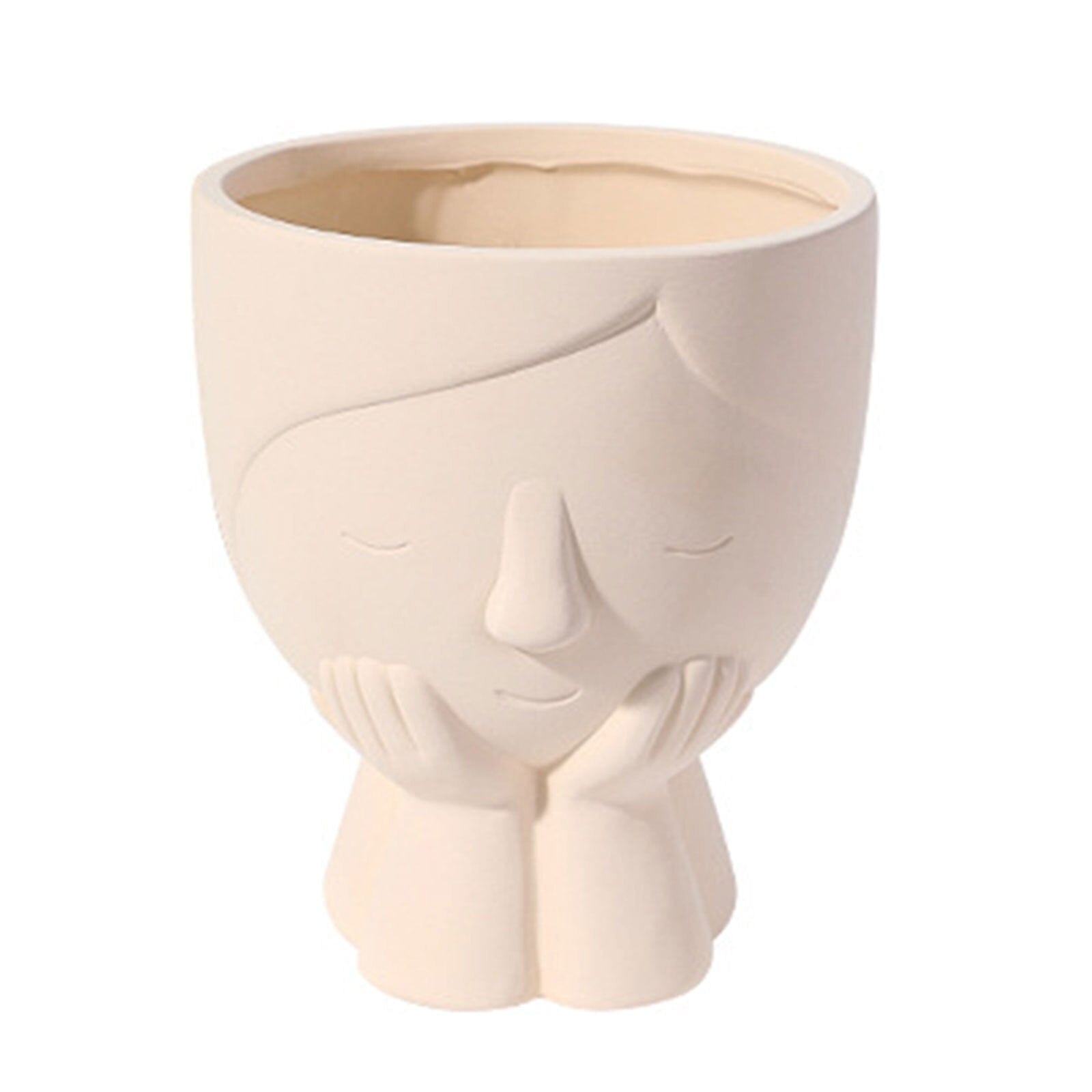 Little Girl Portrait Flower Pot